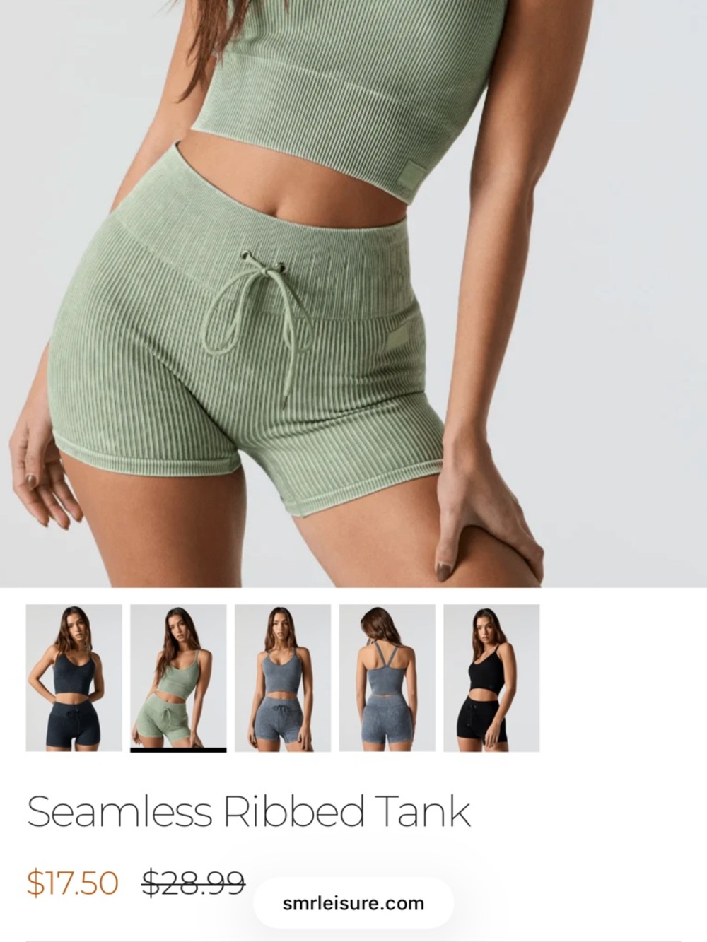 SMR Ribbed Tank Top - Picture 6 of 6